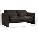 Meridian Stylus Brown Boucle Fabric Loveseat IMAGE 16