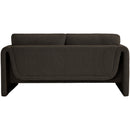 Meridian Stylus Brown Boucle Fabric Loveseat IMAGE 3