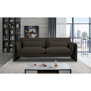 Meridian Stylus Brown Boucle Fabric Sofa IMAGE 2