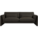 Meridian Stylus Brown Boucle Fabric Sofa IMAGE 4
