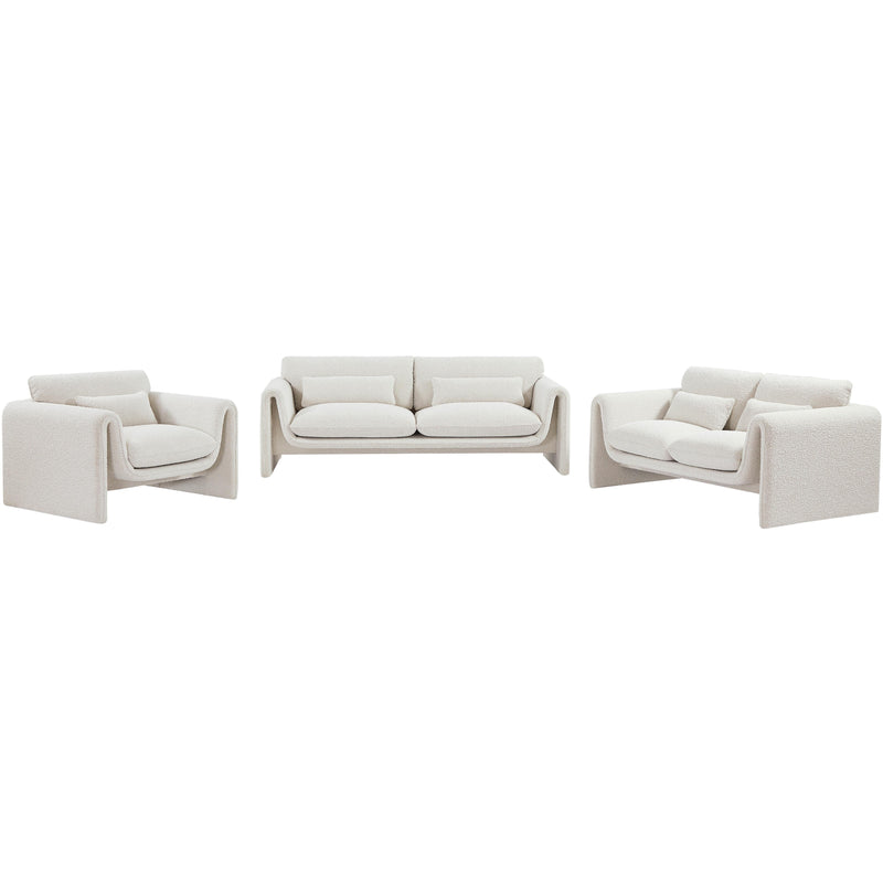 Meridian Stylus Cream Boucle Fabric Chair IMAGE 15
