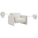 Meridian Stylus Cream Boucle Fabric Chair IMAGE 17