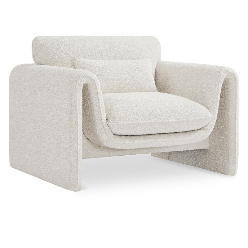 Meridian Stylus Cream Boucle Fabric Chair IMAGE 1