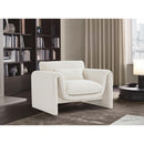 Meridian Stylus Cream Boucle Fabric Chair IMAGE 2