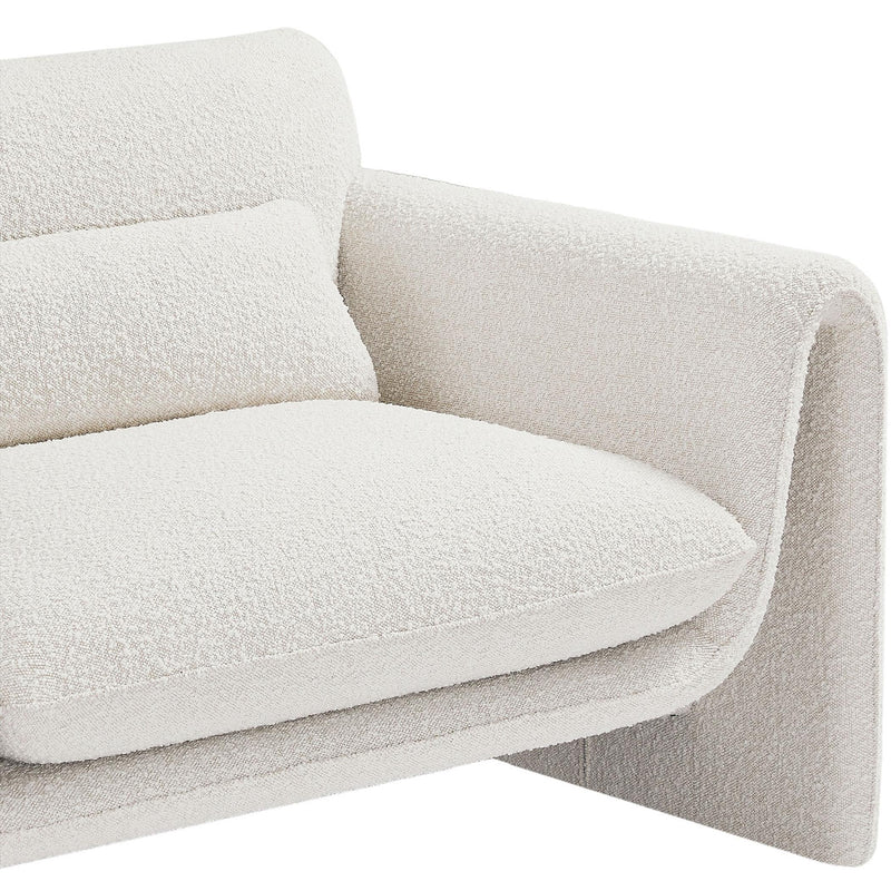 Meridian Stylus Cream Boucle Fabric Chair IMAGE 8