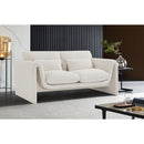 Meridian Stylus Cream Boucle Fabric Loveseat IMAGE 2