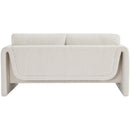 Meridian Stylus Cream Boucle Fabric Loveseat IMAGE 3