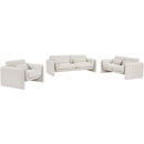 Meridian Stylus Cream Boucle Fabric Sofa IMAGE 13