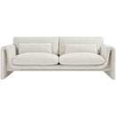 Meridian Stylus Cream Boucle Fabric Sofa IMAGE 4