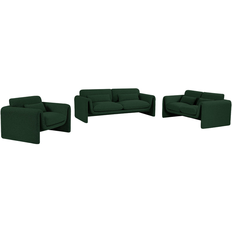 Meridian Stylus Green Boucle Fabric Chair IMAGE 13