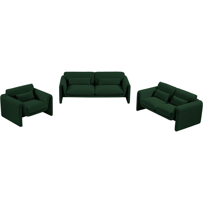 Meridian Stylus Green Boucle Fabric Chair IMAGE 14