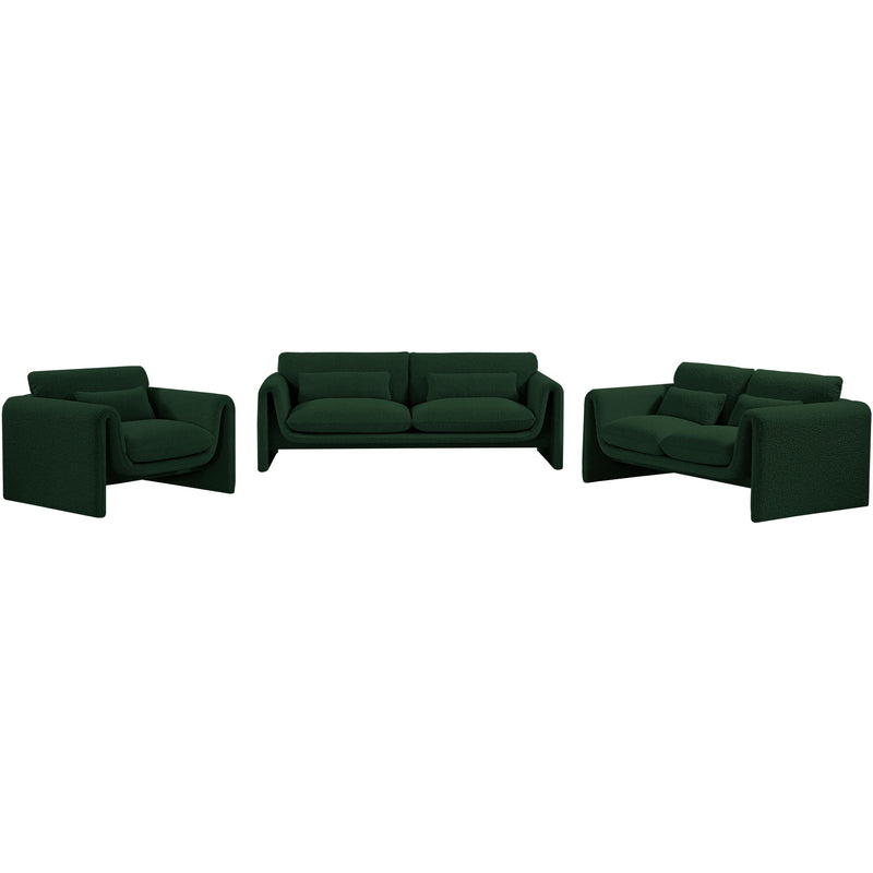 Meridian Stylus Green Boucle Fabric Chair IMAGE 15