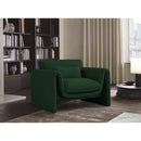 Meridian Stylus Green Boucle Fabric Chair IMAGE 2