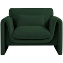 Meridian Stylus Green Boucle Fabric Chair IMAGE 4