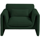 Meridian Stylus Green Boucle Fabric Chair IMAGE 5