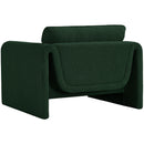 Meridian Stylus Green Boucle Fabric Chair IMAGE 6