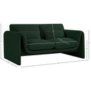 Meridian Stylus Green Boucle Fabric Loveseat IMAGE 16