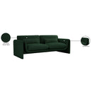 Meridian Stylus Green Boucle Fabric Sofa IMAGE 17