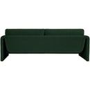 Meridian Stylus Green Boucle Fabric Sofa IMAGE 3