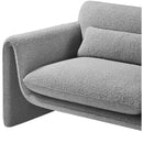 Meridian Stylus Grey Boucle Fabric Chair IMAGE 11
