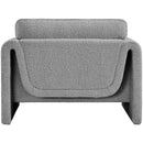 Meridian Stylus Grey Boucle Fabric Chair IMAGE 3