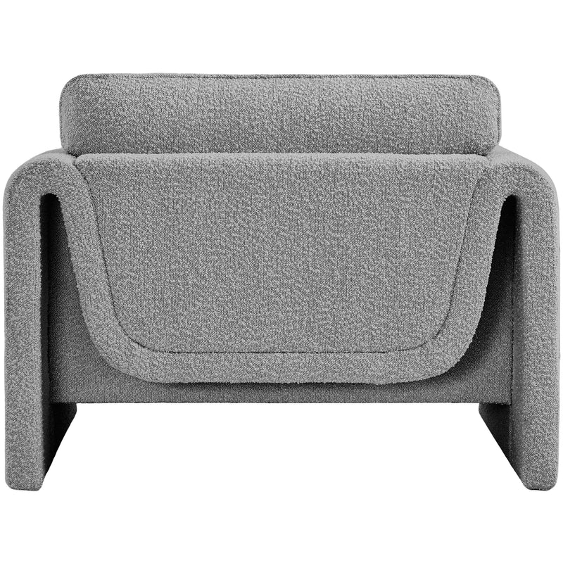 Meridian Stylus Grey Boucle Fabric Chair IMAGE 3