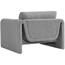 Meridian Stylus Grey Boucle Fabric Chair IMAGE 6