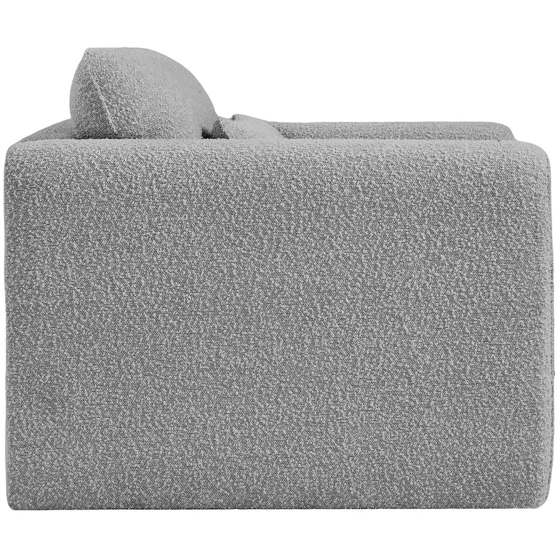Meridian Stylus Grey Boucle Fabric Chair IMAGE 7