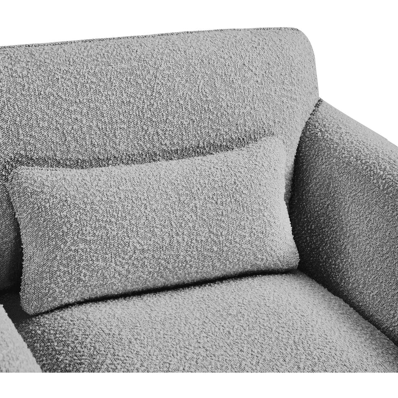 Meridian Stylus Grey Boucle Fabric Chair IMAGE 9