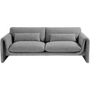 Meridian Stylus Grey Boucle Fabric Sofa IMAGE 5