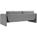 Meridian Stylus Grey Boucle Fabric Sofa IMAGE 6