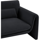 Meridian Sloan Black Velvet Fabric Chair IMAGE 11