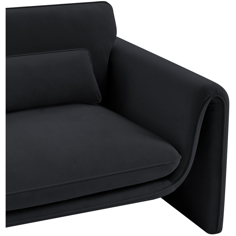 Meridian Sloan Black Velvet Fabric Chair IMAGE 11