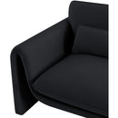 Meridian Sloan Black Velvet Fabric Chair IMAGE 12