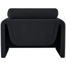Meridian Sloan Black Velvet Fabric Chair IMAGE 3