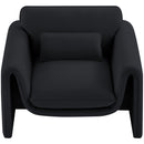 Meridian Sloan Black Velvet Fabric Chair IMAGE 5
