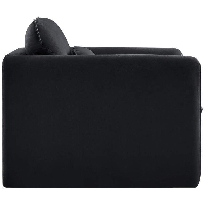 Meridian Sloan Black Velvet Fabric Chair IMAGE 6