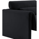 Meridian Sloan Black Velvet Fabric Chair IMAGE 8