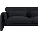 Meridian Sloan Black Velvet Fabric Sofa IMAGE 10