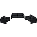 Meridian Sloan Black Velvet Fabric Sofa IMAGE 13