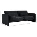 Meridian Sloan Black Velvet Fabric Sofa IMAGE 15