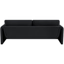 Meridian Sloan Black Velvet Fabric Sofa IMAGE 3