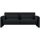 Meridian Sloan Black Velvet Fabric Sofa IMAGE 4