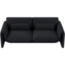Meridian Sloan Black Velvet Fabric Sofa IMAGE 5