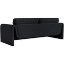 Meridian Sloan Black Velvet Fabric Sofa IMAGE 7