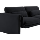 Meridian Sloan Black Velvet Fabric Sofa IMAGE 8