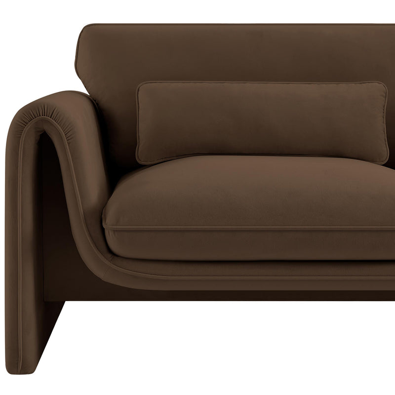 Meridian Sloan Brown Velvet Fabric Chair IMAGE 10