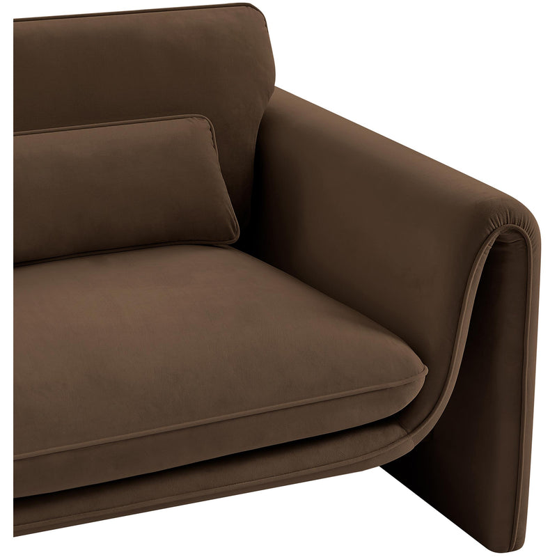Meridian Sloan Brown Velvet Fabric Chair IMAGE 11