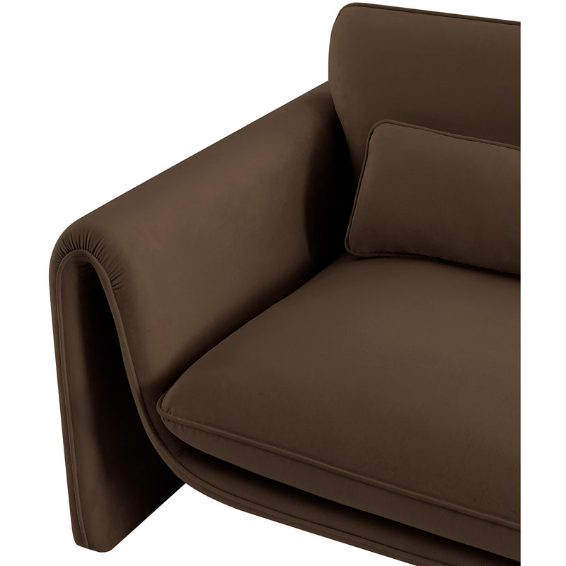 Meridian Sloan Brown Velvet Fabric Chair IMAGE 12