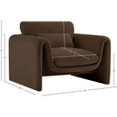 Meridian Sloan Brown Velvet Fabric Chair IMAGE 15